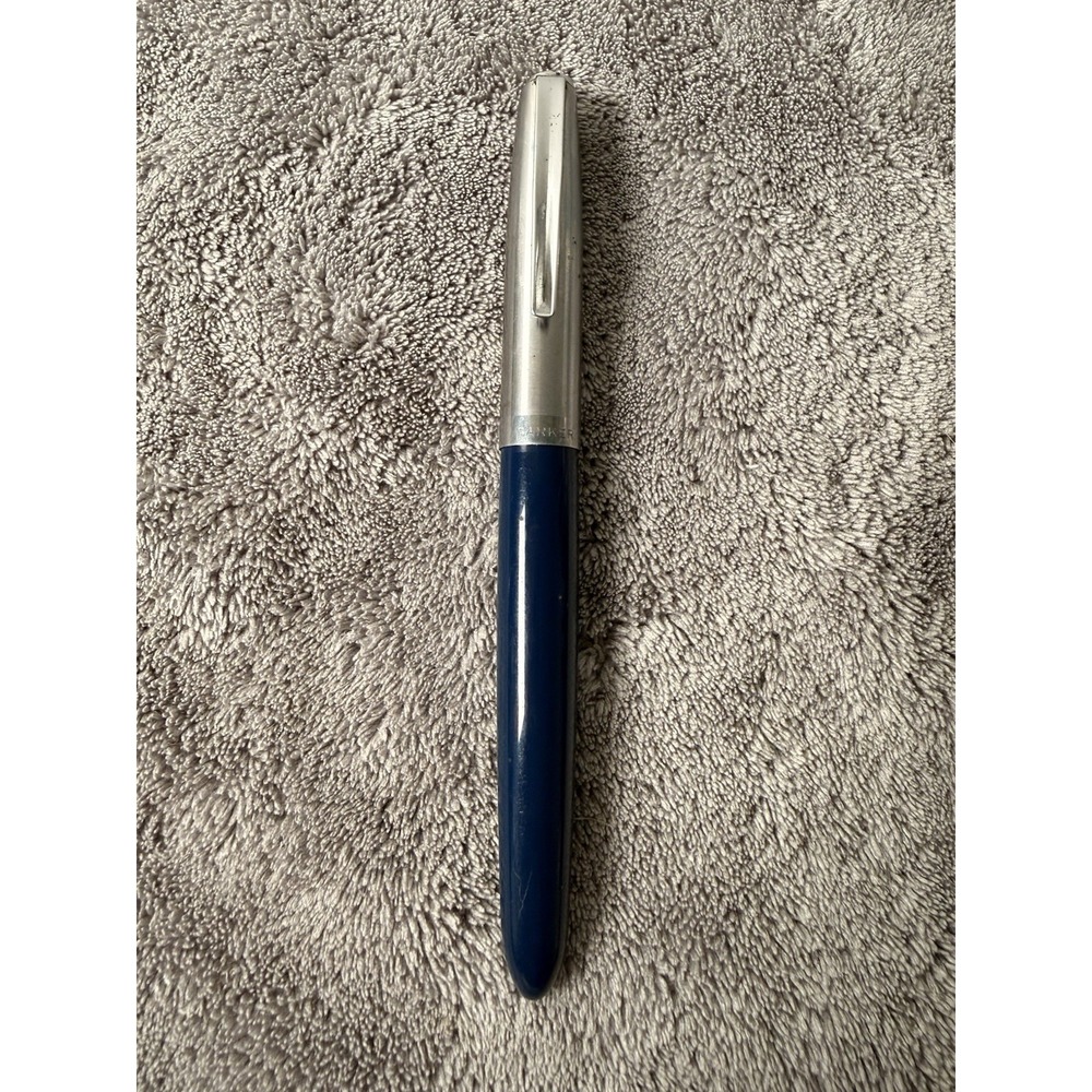 Parker Vintage 21 Blue Inverted Ridge Clip Fountain Pen